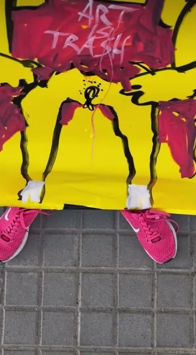15 aniversario de ait. www. es – Street-Art in Barcelona: Szene aus dem Art-Is-Trash-Video von Francisco de Pájaro