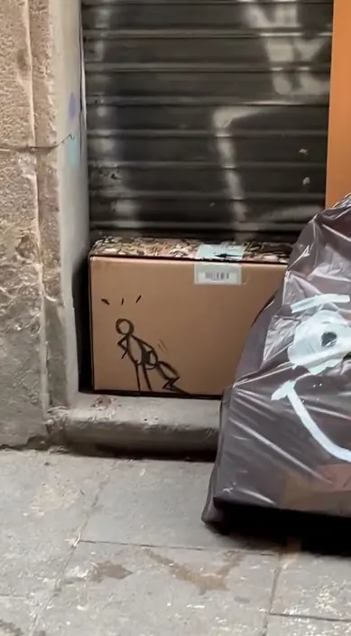 15 aniversario pintando basura. www. es – Street-Art in Barcelona: Szene aus dem Art-Is-Trash-Video von Francisco de Pájaro