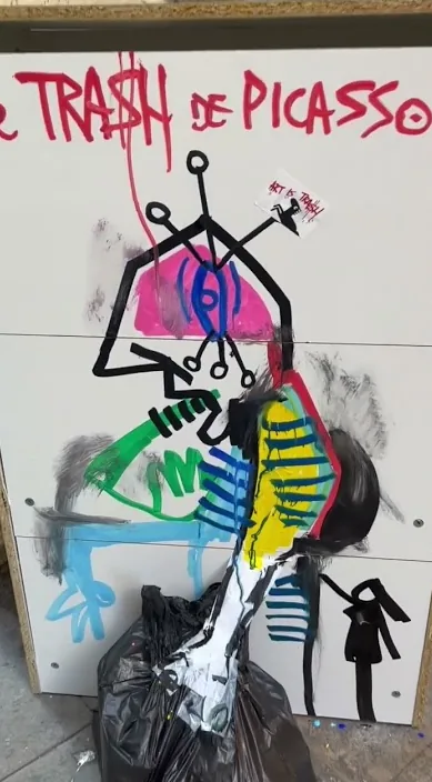 A picasso. es – Street-Art: Szene aus dem Art-Is-Trash-Video von Francisco de Pájaro