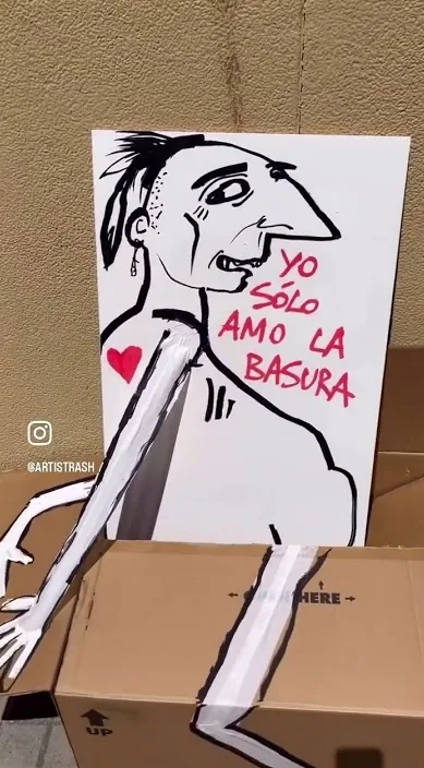 Amo la basura – Street-Art in Barcelona: Szene aus dem Art-Is-Trash-Video von Francisco de Pájaro