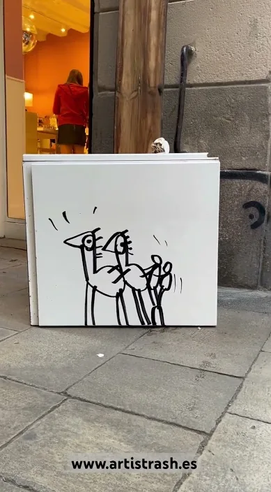 Amor callejero – Street-Art in Barcelona: Szene aus dem Art-Is-Trash-Video von Francisco de Pájaro