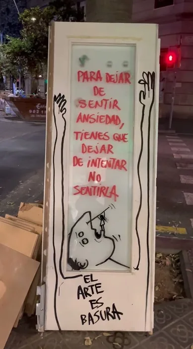 Ansiedad – Street-Art in Barcelona: Szene aus dem Art-Is-Trash-Video von Francisco de Pájaro