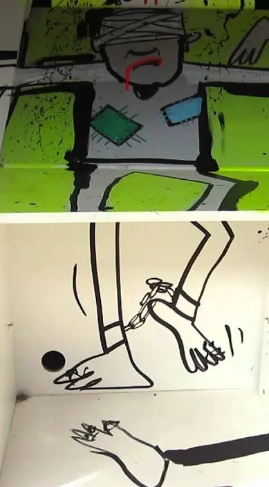  – Street-Art in Barcelona: Szene aus dem Art-Is-Trash-Video von Francisco de Pájaro