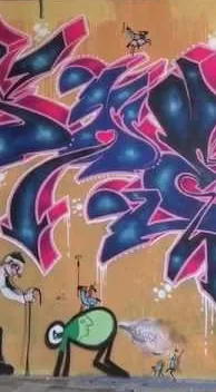 – Street-Art in Barcelona: Szene aus dem Art-Is-Trash-Video von Francisco de Pájaro