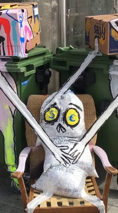  – Street-Art in Barcelona: Szene aus dem Art-Is-Trash-Video von Francisco de Pájaro