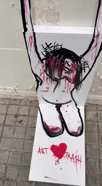  – Street-Art in Barcelona: Szene aus dem Art-Is-Trash-Video von Francisco de Pájaro