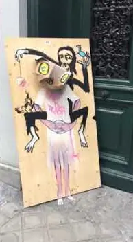  – Street-Art in Barcelona: Szene aus dem Art-Is-Trash-Video von Francisco de Pájaro