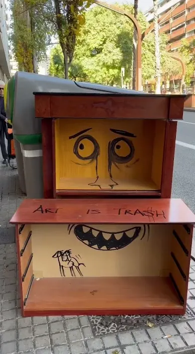 Art Trash - Trash Art – Street-Art in Barcelona: Szene aus dem Art-Is-Trash-Video von Francisco de Pájaro
