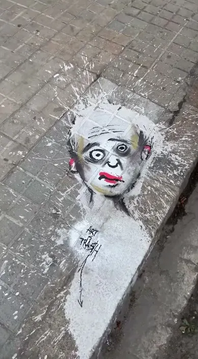 Arte urbano es – Street-Art: Szene aus dem Art-Is-Trash-Video von Francisco de Pájaro