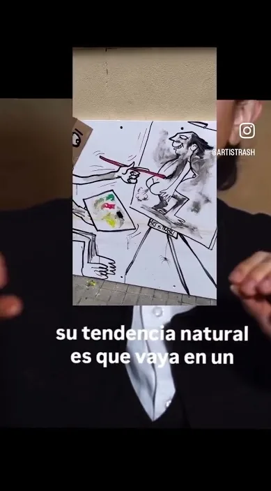 Artista, jamás te rebajes – Street-Art in Barcelona: Szene aus dem Art-Is-Trash-Video von Francisco de Pájaro