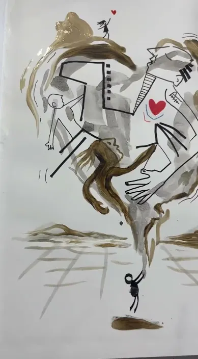 Autobiografía artística – Street-Art in Barcelona: Szene aus dem Art-Is-Trash-Video von Francisco de Pájaro