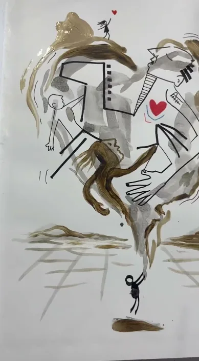Autobiografía artística – Street-Art in Barcelona: Szene aus dem Art-Is-Trash-Video von Francisco de Pájaro