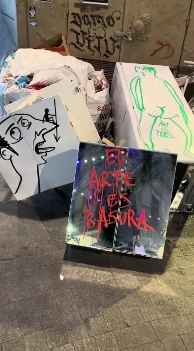 Barcelona – Street-Art: Szene aus dem Art-Is-Trash-Video von Francisco de Pájaro