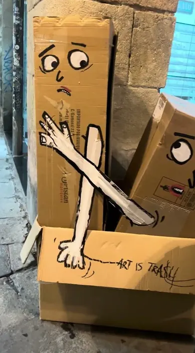Barcelona night – Street-Art: Szene aus dem Art-Is-Trash-Video von Francisco de Pájaro