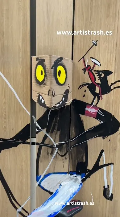 Bicicleta – Street-Art in Barcelona: Szene aus dem Art-Is-Trash-Video von Francisco de Pájaro