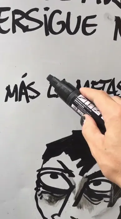 Caballero es – Street-Art in Barcelona: Szene aus dem Art-Is-Trash-Video von Francisco de Pájaro