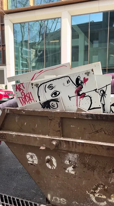 Calle – Street-Art in Barcelona: Szene aus dem Art-Is-Trash-Video von Francisco de Pájaro
