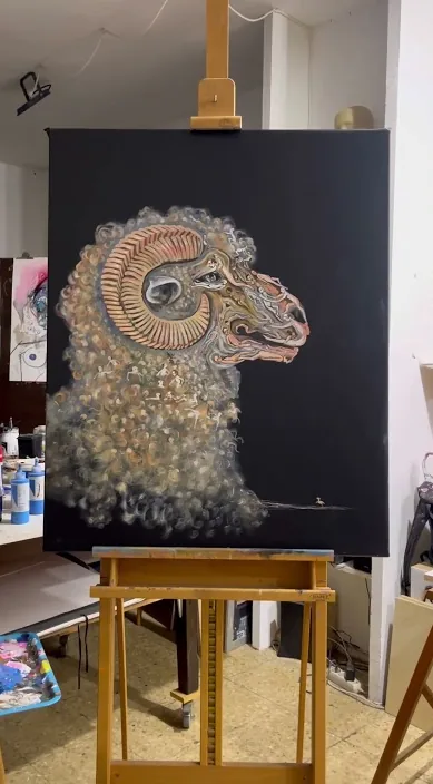 Carnero extremeño – Street-Art in Barcelona: Szene aus dem Art-Is-Trash-Video von Francisco de Pájaro