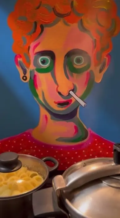 Cocina trash. www. es – Street-Art in Barcelona: Szene aus dem Art-Is-Trash-Video von Francisco de Pájaro