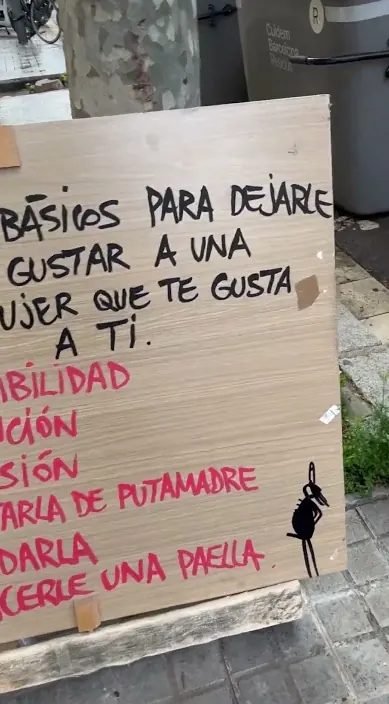 Cómo dejarle de gustar a una mujer – Street-Art in Barcelona: Szene aus dem Art-Is-Trash-Video von Francisco de Pájaro
