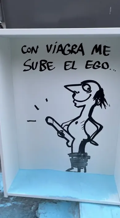 Contáctame por privado cariño – Street-Art in Barcelona: Szene aus dem Art-Is-Trash-Video von Francisco de Pájaro