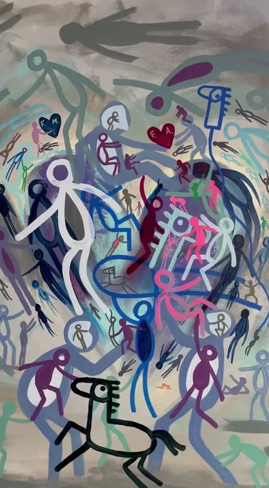 Corazón azul desmenbrado – Street-Art in Barcelona: Szene aus dem Art-Is-Trash-Video von Francisco de Pájaro