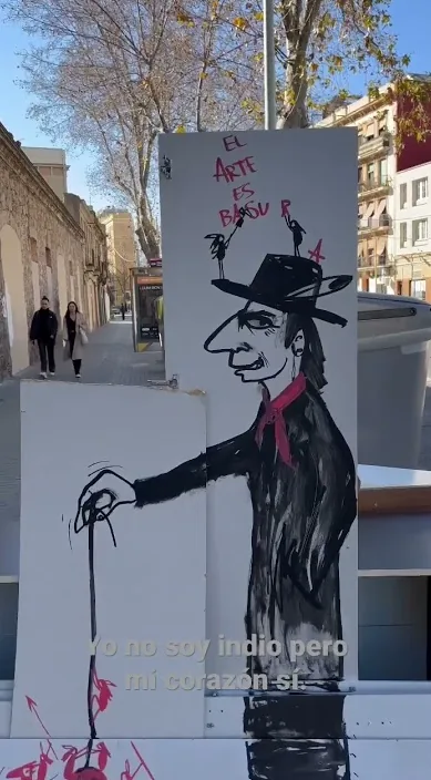 Corazón indio es – Street-Art in Barcelona: Szene aus dem Art-Is-Trash-Video von Francisco de Pájaro