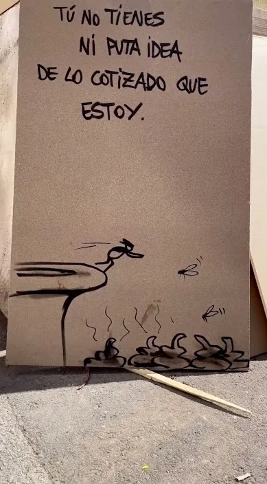 Cotizado es – Street-Art: Szene aus dem Art-Is-Trash-Video von Francisco de Pájaro