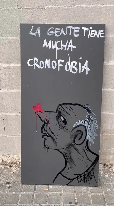 Cronofobia – Street-Art in Barcelona: Szene aus dem Art-Is-Trash-Video von Francisco de Pájaro