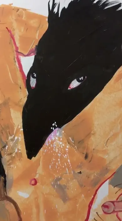 Crow – Street-Art in Barcelona: Szene aus dem Art-Is-Trash-Video von Francisco de Pájaro