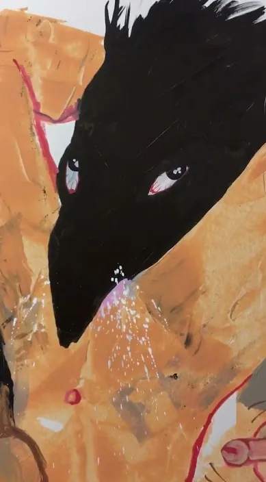 Crow – Street-Art in Barcelona: Szene aus dem Art-Is-Trash-Video von Francisco de Pájaro
