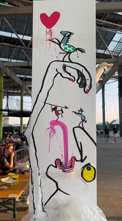 Cruilla festival – Street-Art in Barcelona: Szene aus dem Art-Is-Trash-Video von Francisco de Pájaro