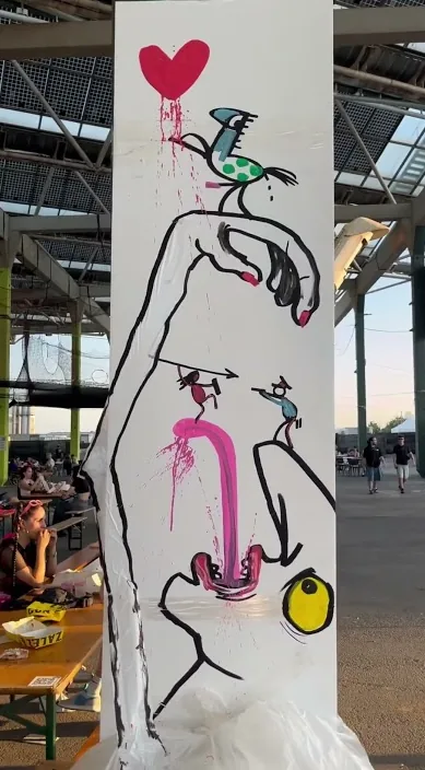 Cruilla festival – Street-Art in Barcelona: Szene aus dem Art-Is-Trash-Video von Francisco de Pájaro