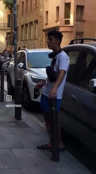 Cuidado – Street-Art in Barcelona: Szene aus dem Art-Is-Trash-Video von Francisco de Pájaro