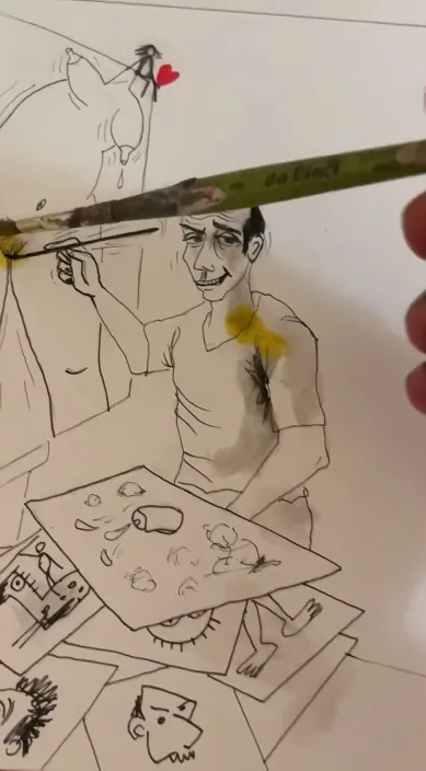 Cúrcuma pura – Street-Art in Barcelona: Szene aus dem Art-Is-Trash-Video von Francisco de Pájaro