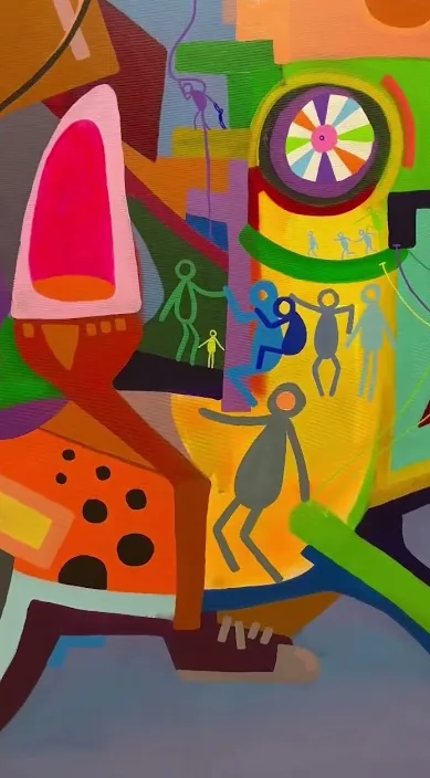 Cyber es – Street-Art: Szene aus dem Art-Is-Trash-Video von Francisco de Pájaro