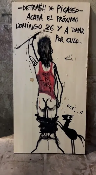 Detrash de picasso www. es – Street-Art in Barcelona: Szene aus dem Art-Is-Trash-Video von Francisco de Pájaro
