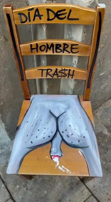 Día del hombre. www. es – Street-Art in Barcelona: Szene aus dem Art-Is-Trash-Video von Francisco de Pájaro