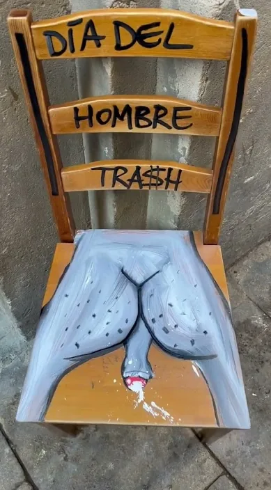 Día del hombre. www. es – Street-Art in Barcelona: Szene aus dem Art-Is-Trash-Video von Francisco de Pájaro