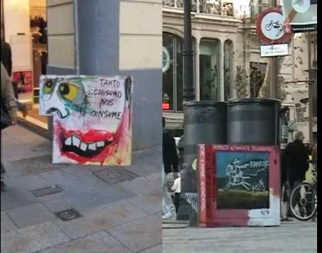 El Arte es Basura BARCELONA 2009 – Street-Art: Szene aus dem Art-Is-Trash-Video von Francisco de Pájaro