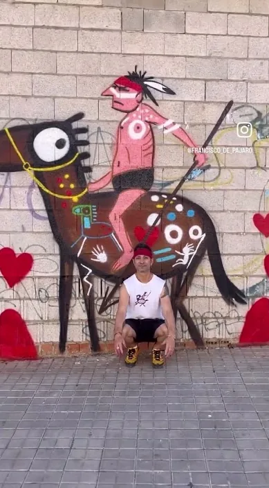 El arte es ficción y realidad – Street-Art in Barcelona: Szene aus dem Art-Is-Trash-Video von Francisco de Pájaro