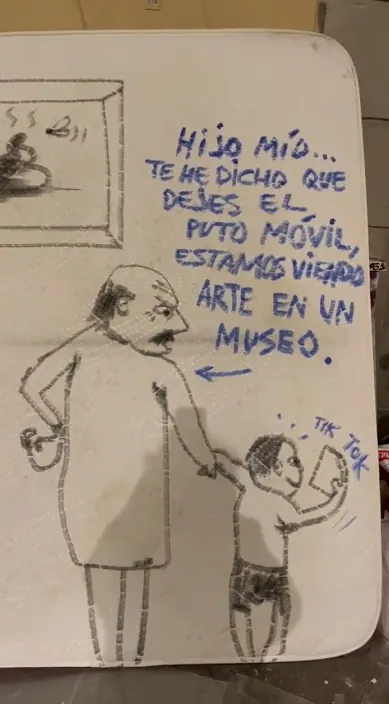 EL ARTE. www. es – Street-Art in Barcelona: Szene aus dem Art-Is-Trash-Video von Francisco de Pájaro