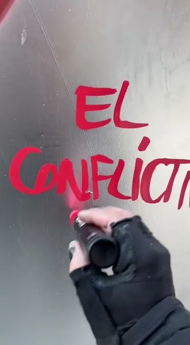 El conflictivo es – Street-Art in Barcelona: Szene aus dem Art-Is-Trash-Video von Francisco de Pájaro