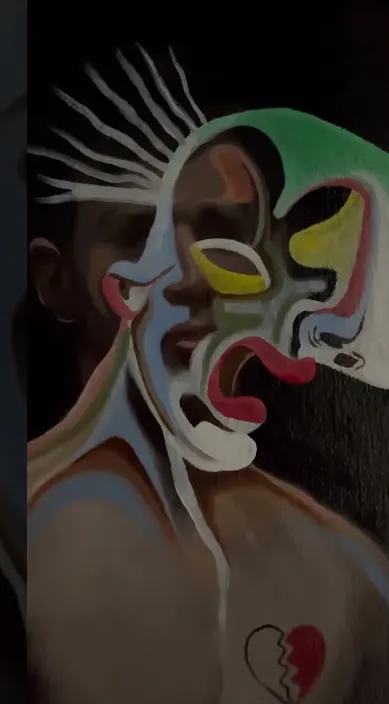 El modelo adulterado. www. es – Street-Art: Szene aus dem Art-Is-Trash-Video von Francisco de Pájaro