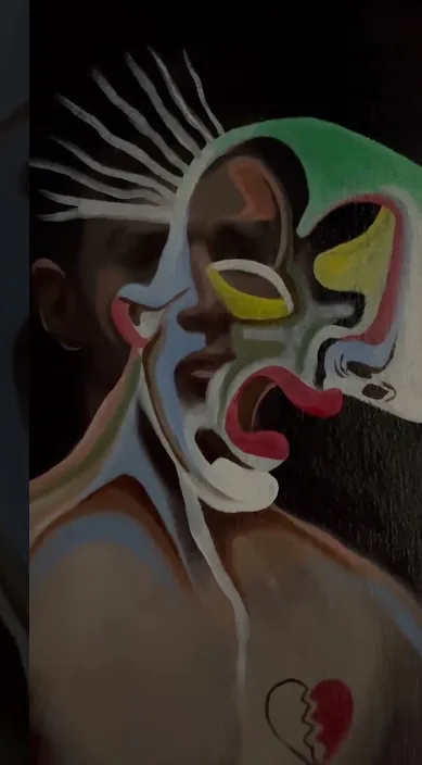 El modelo adulterado. www. es – Street-Art: Szene aus dem Art-Is-Trash-Video von Francisco de Pájaro