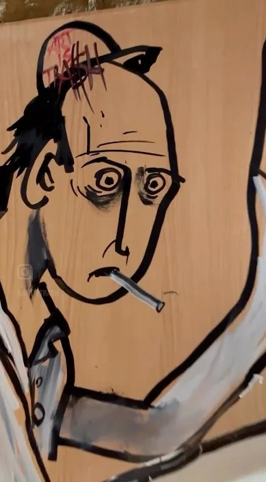 El repartidor – Street-Art in Barcelona: Szene aus dem Art-Is-Trash-Video von Francisco de Pájaro