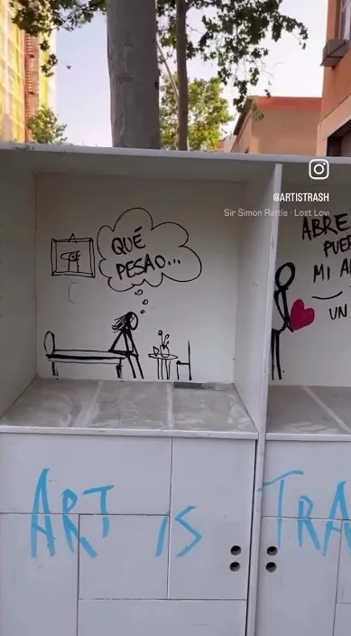 El romántico – Street-Art in Barcelona: Szene aus dem Art-Is-Trash-Video von Francisco de Pájaro