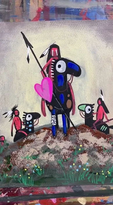 En lo alto del cerro. es – Street-Art in Barcelona: Szene aus dem Art-Is-Trash-Video von Francisco de Pájaro