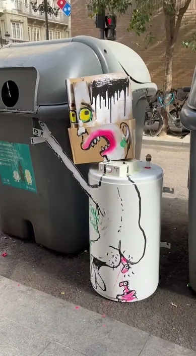 En madrid. es – Street-Art: Szene aus dem Art-Is-Trash-Video von Francisco de Pájaro