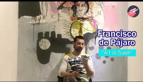 entrevista en Seúl – Street-Art in Barcelona: Szene aus dem Art-Is-Trash-Video von Francisco de Pájaro